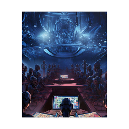 Futuristic Robot Orchestra: Musical Performance Art - Poster