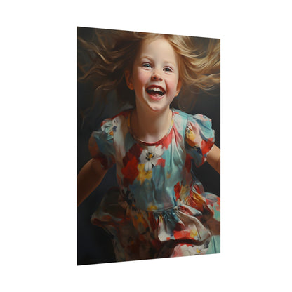 Childhood Innocence Portrait: Intimate Young Boy Artwork - Poster