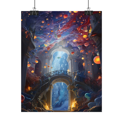 Celestial Art Gallery: Atmospheric Interior Space - Poster