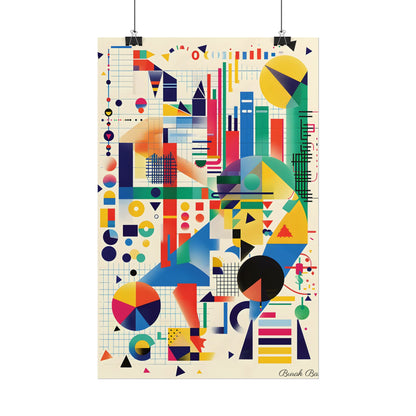 Colorful Educational Artwork: Statistical Illustration - Poster