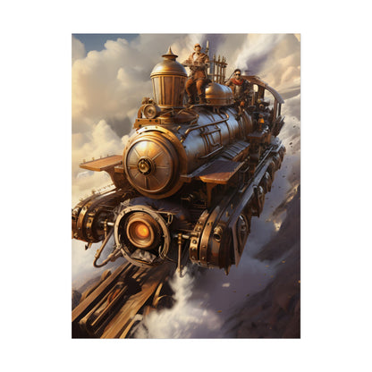 Steampunk Sky Liner Showdown: Thrilling Air Race - Poster