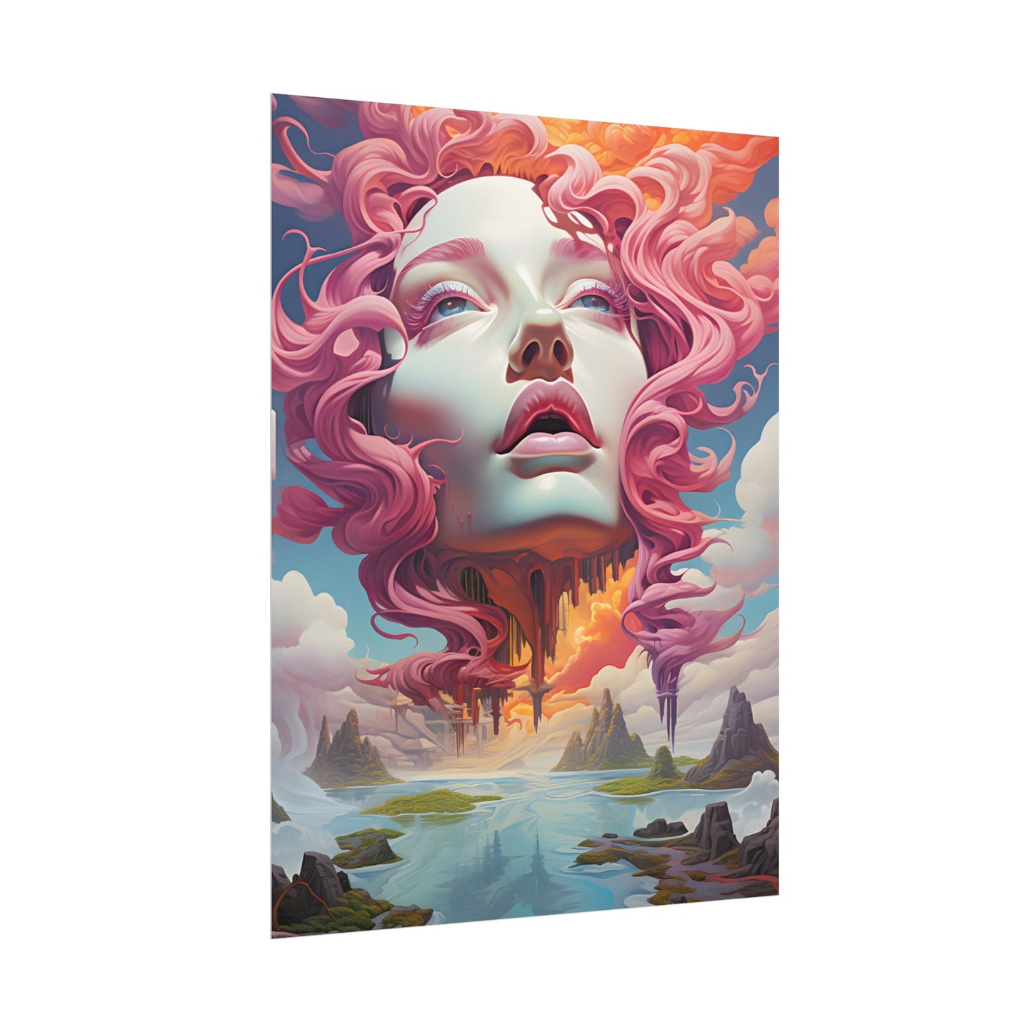 Dreamlike Vortex: Abstract Surreal Scene Art - Poster
