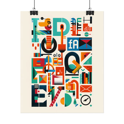 Colorful Infographic: Statistics Explained with Letter L - Poster
