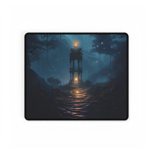 Close-Up Metallic Product: Smooth Cylindrical Device - Desk Mat