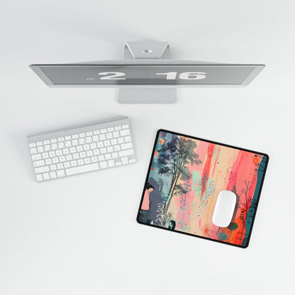 Vibrant Colorful Collage: Modern Abstract Art - Desk Mat