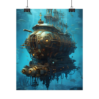 Steampunk Oceanic Adventure: Embarking on a Thrilling Voyage - Poster