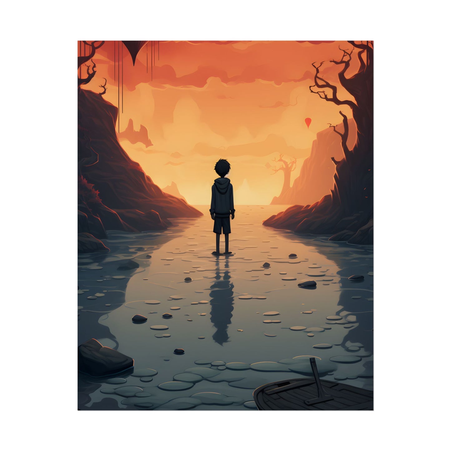 Outdoor Encounter: Two Friends in Nature - Artwork - Poster