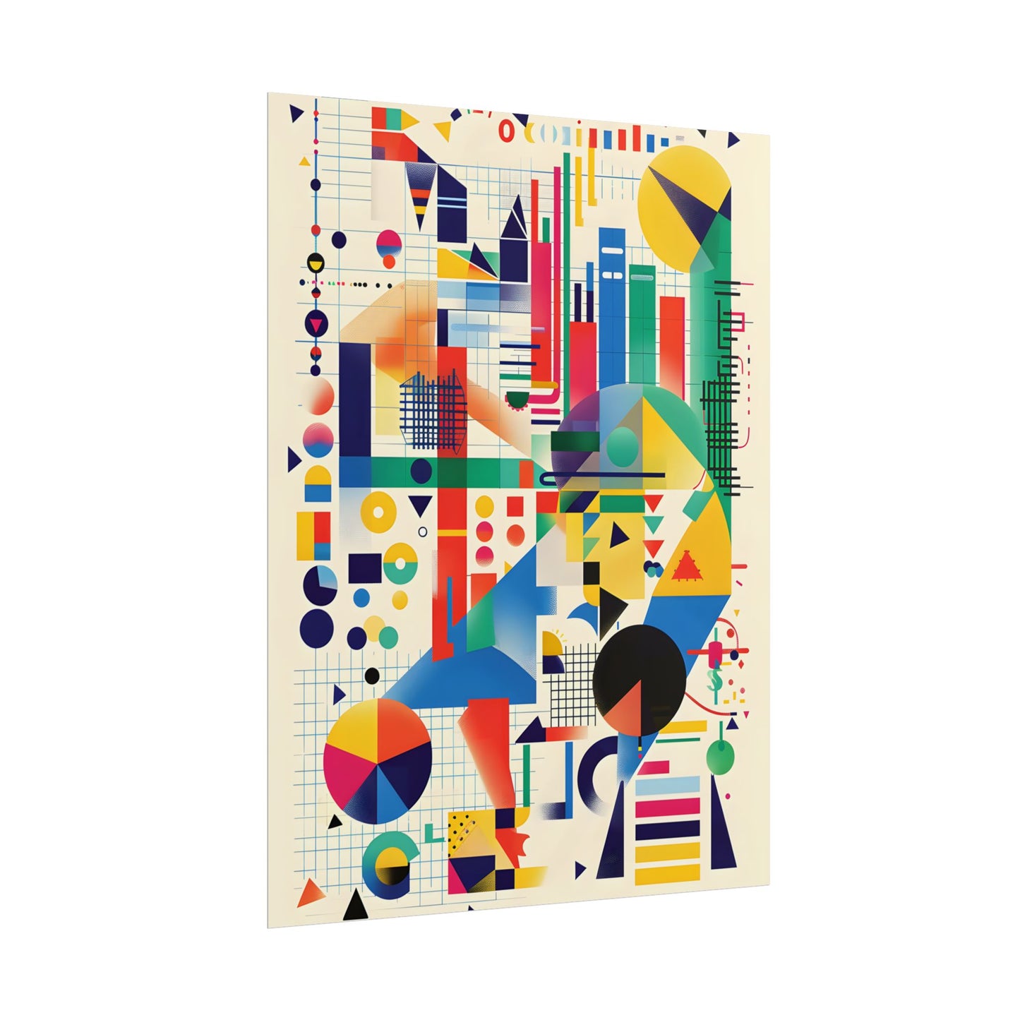 Colorful Educational Artwork: Statistical Illustration - Poster