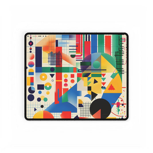 Colorful Educational Artwork: Statistical Illustration - Desk Mat