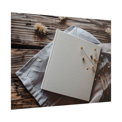 Minimalist Notebook with Embossed Dot Pattern - Poster