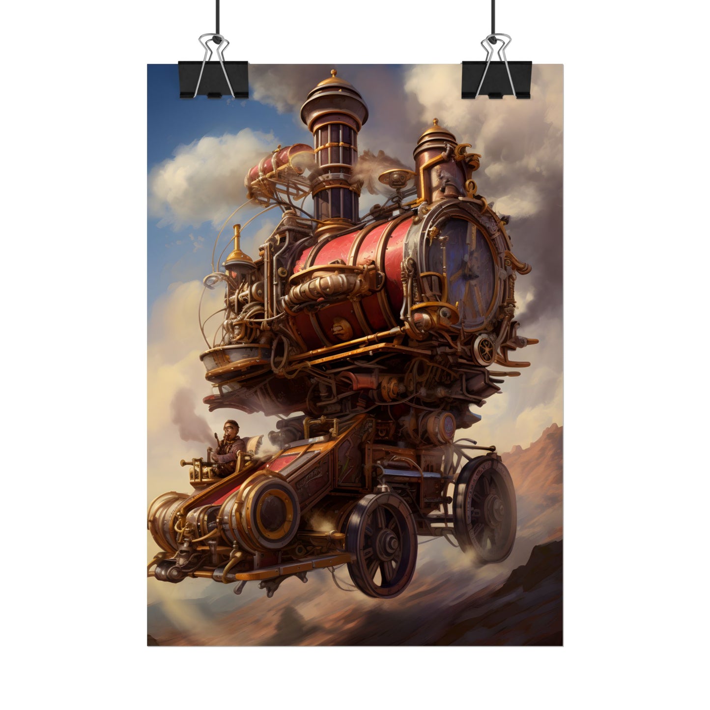 Steampunk Thrill: Airship Sky Race Adventure - Poster