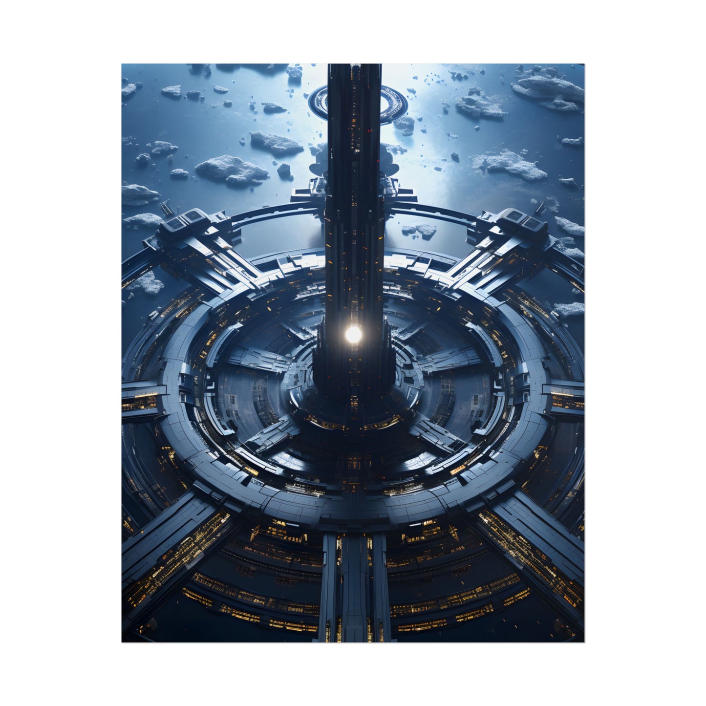 Cosmic Space Station: A Glimpse of Home in the Stars - Poster
