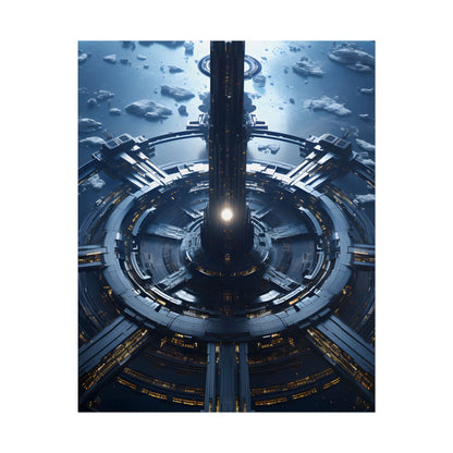 Cosmic Space Station: A Glimpse of Home in the Stars - Poster