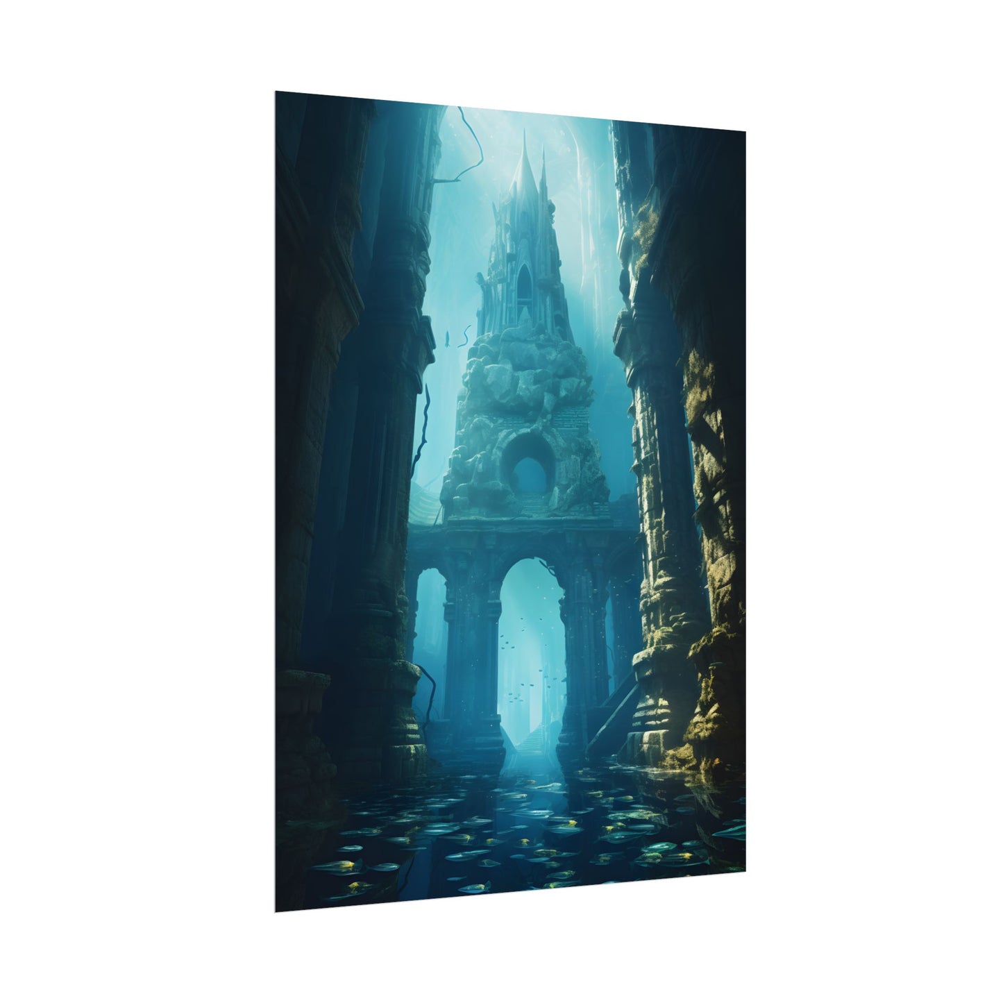 Lost Underwater Civilization: Ancient City Artwork - Poster