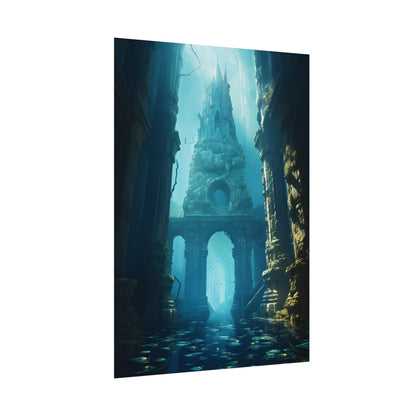 Lost Underwater Civilization: Ancient City Artwork - Poster