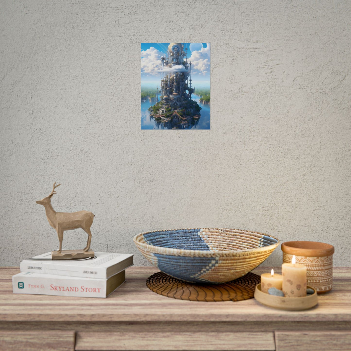 Floating City of Columbia: Breathtaking Aerial View - Poster