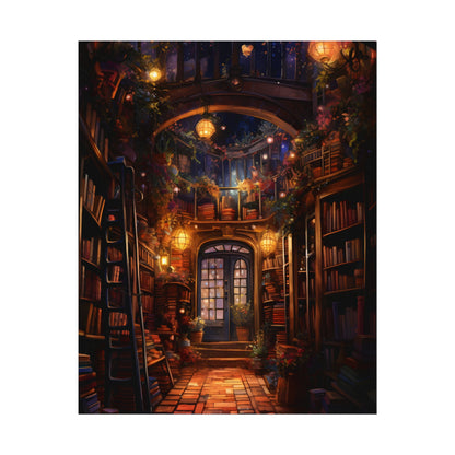 Magical Bookshop: Cozy Charming Bookstore Art - Poster