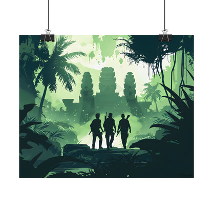 Young Adventurer: Minimalist Digital Portrait - Poster