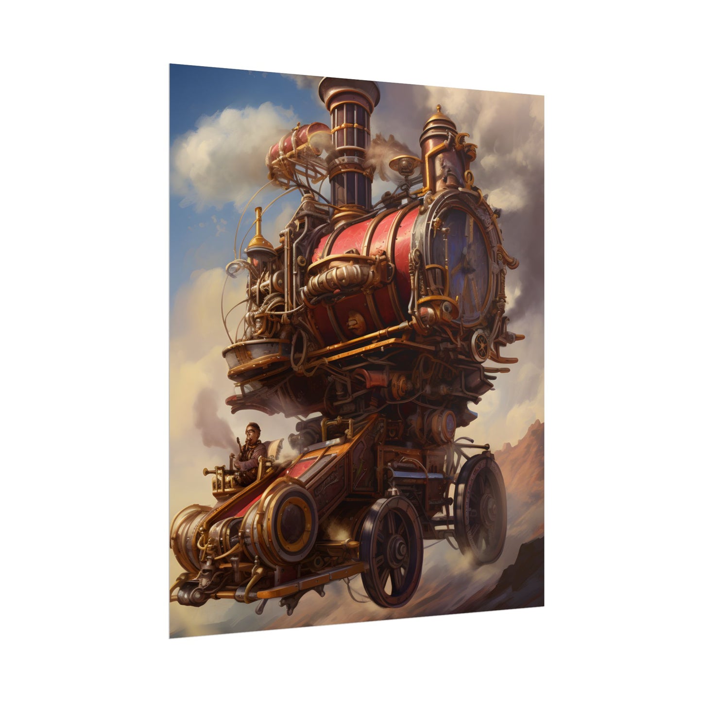 Steampunk Thrill: Airship Sky Race Adventure - Poster