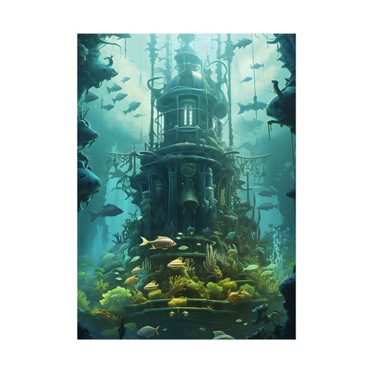 Steampunk Underwater Odyssey: A Submersible Adventure - Poster