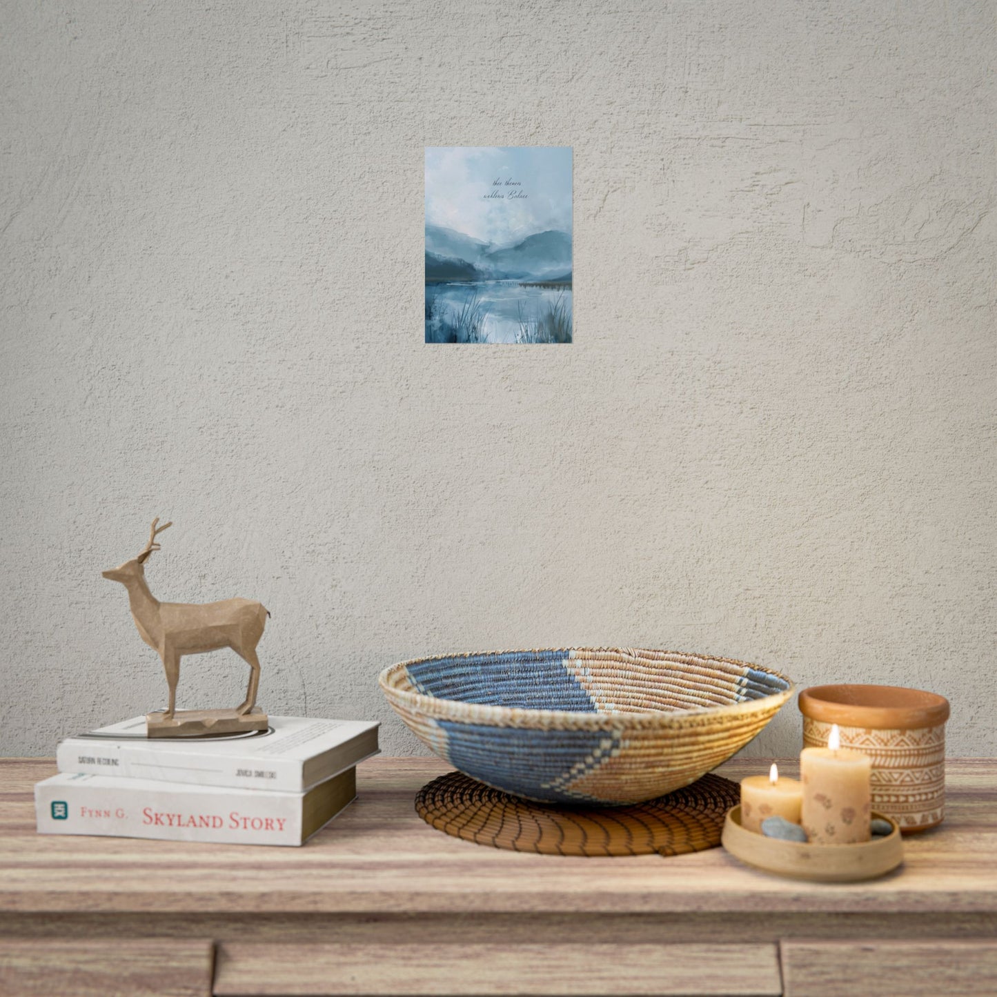 Peaceful Serenade: A Calming Landscape with Inspirational Quote - Poster