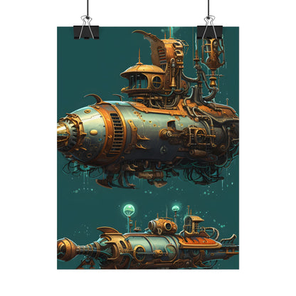 Steampunk Undersea Adventure: Captain Nemos' Submarine Odyssey - Poster