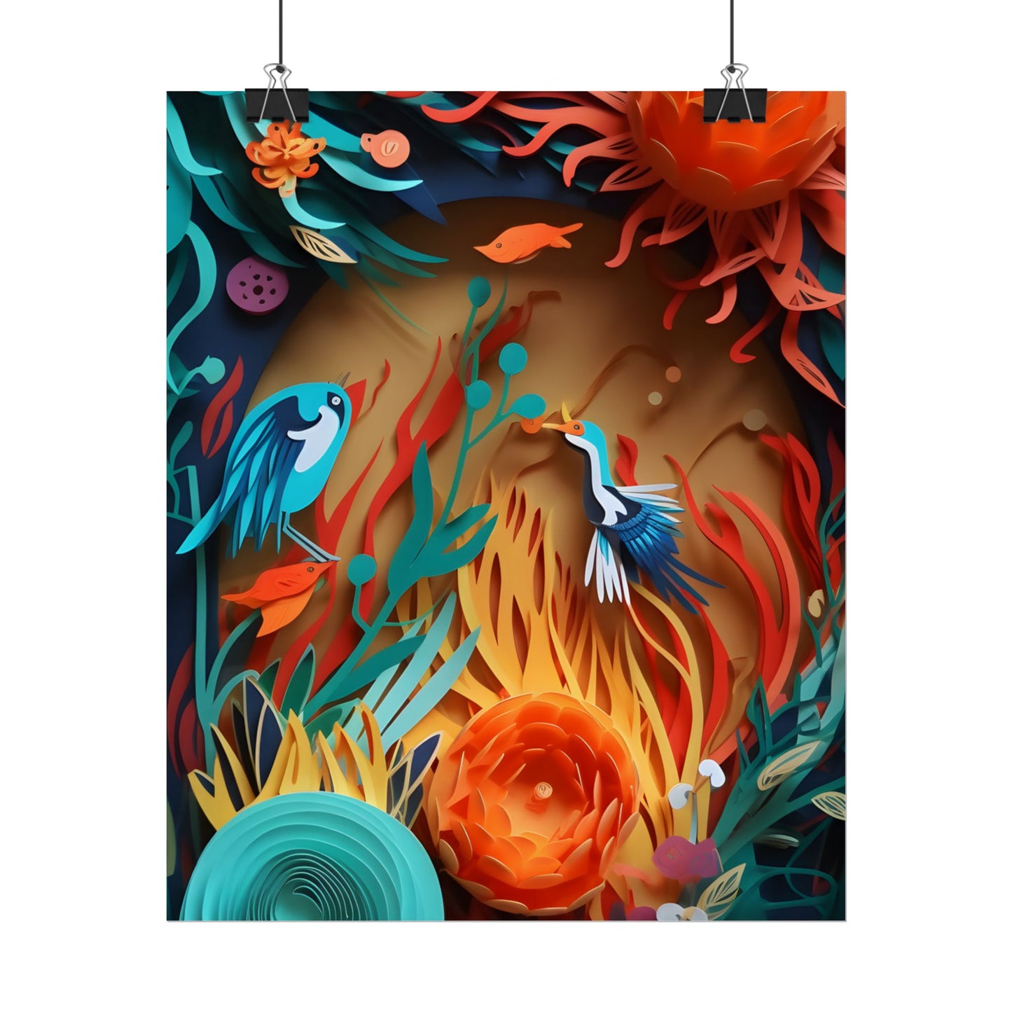 Eye-Catching Paper Quilling Indian Landscape Artwork - Poster