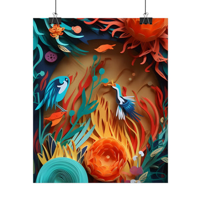 Eye-Catching Paper Quilling Indian Landscape Artwork - Poster