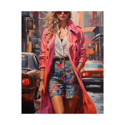 Urban Fashionista: City Street Photography Artwork - Poster