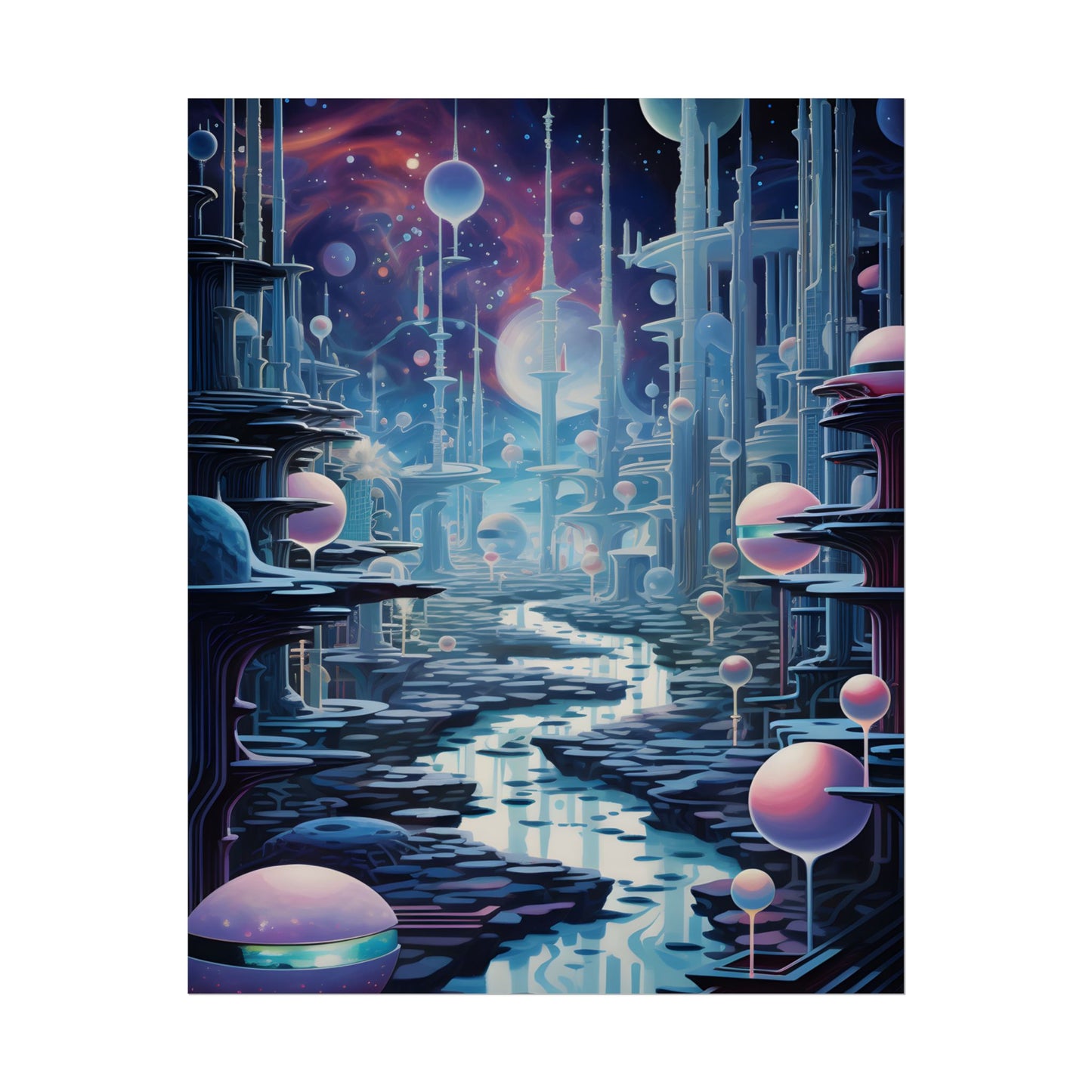 Celestial Art Gallery: Modern Architectural Design - Poster