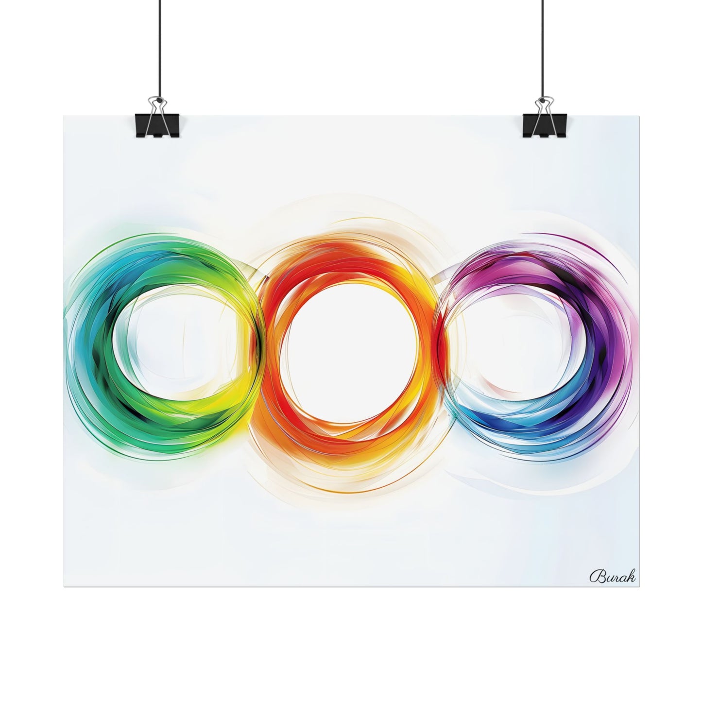 Colorful Swirls: Graphic Art Design - Poster