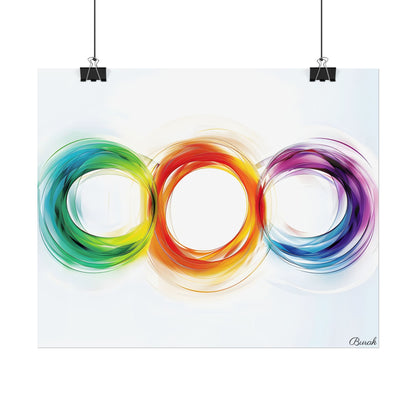 Colorful Swirls: Graphic Art Design - Poster