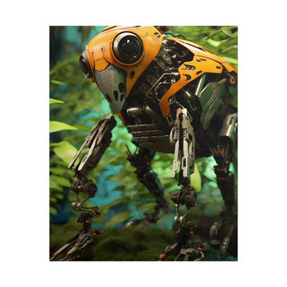 Robotic Wildlife Sanctuary: AI-Operated Guardian in Bloom - Poster