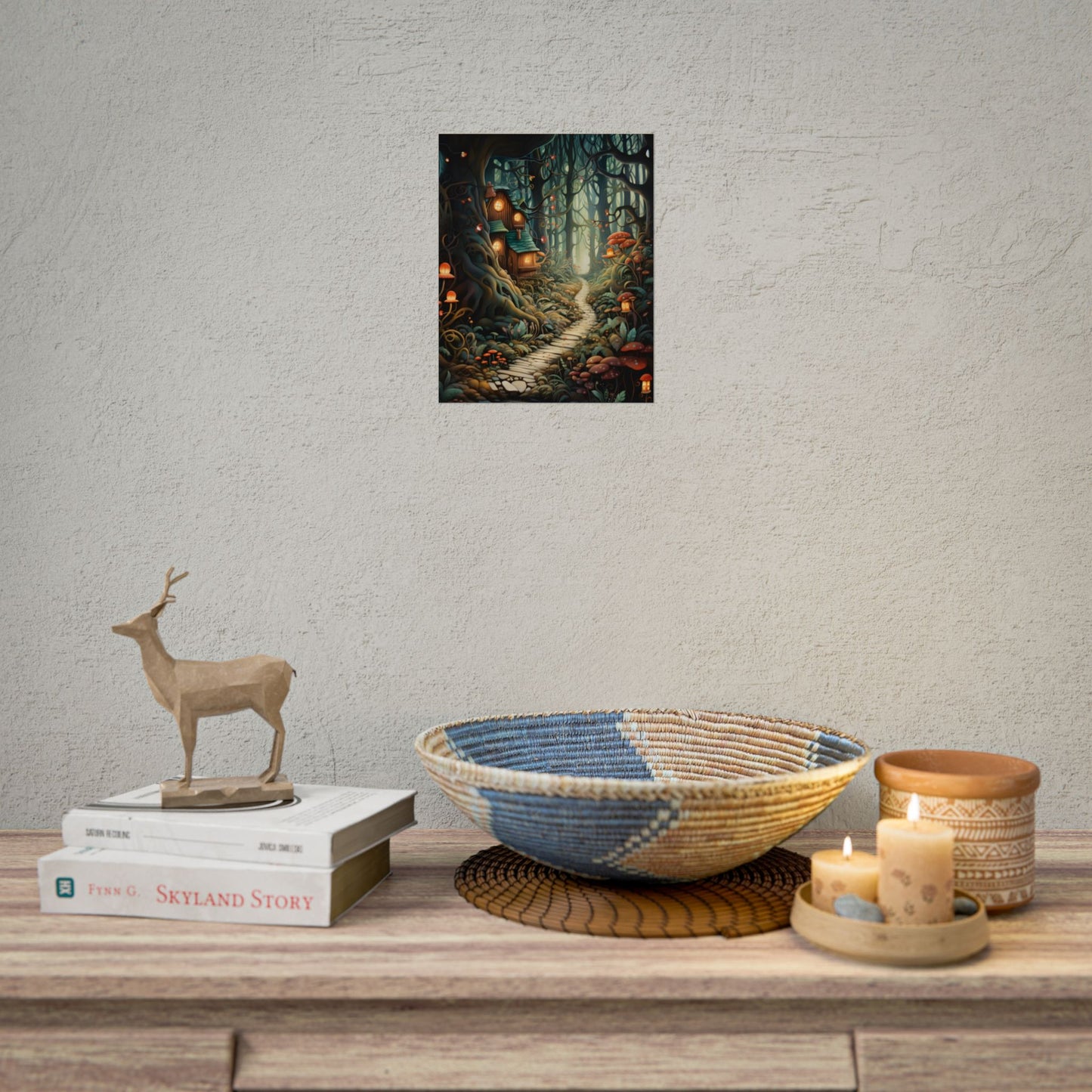 Whimsical Cartoon Forest Scene - Poster