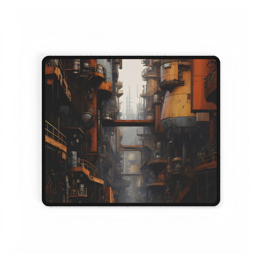 Steampunk Apocalypse: Post-Apocalyptic Cityscape - Desk Mat