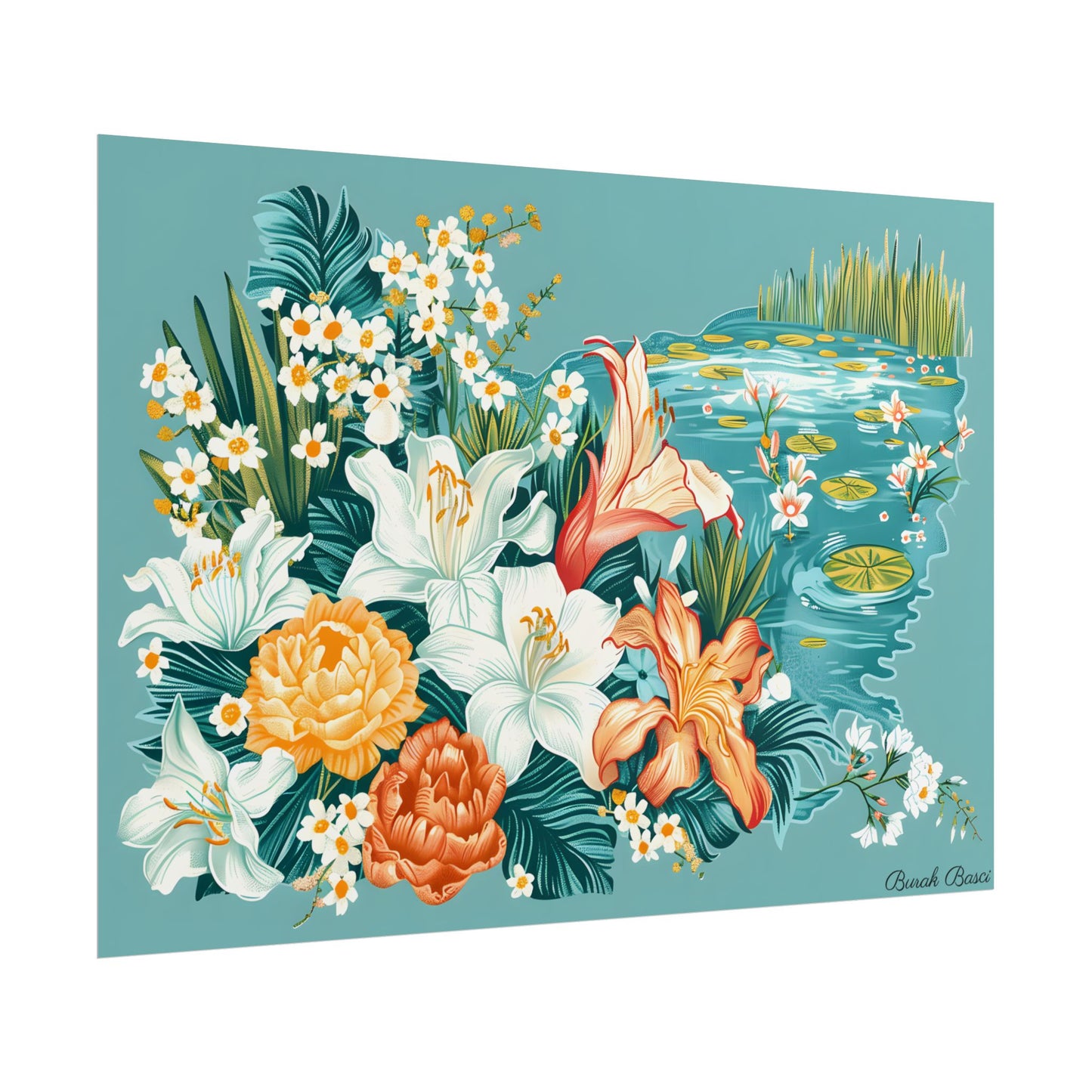 Vibrant Florida State Map: Colorful Artwork - Poster
