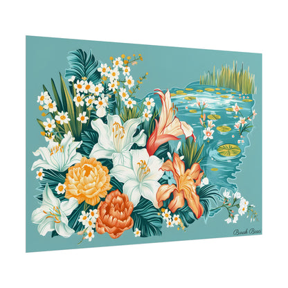 Vibrant Florida State Map: Colorful Artwork - Poster