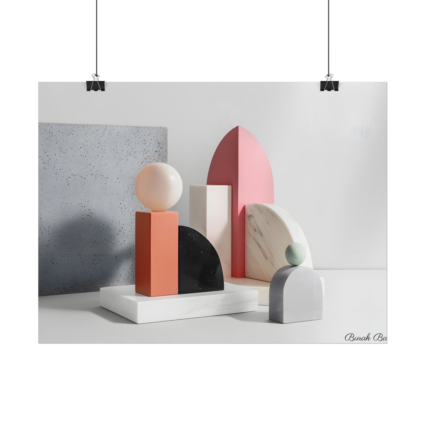 Minimalist Black & White Geometry Product Design: Artwork - Poster