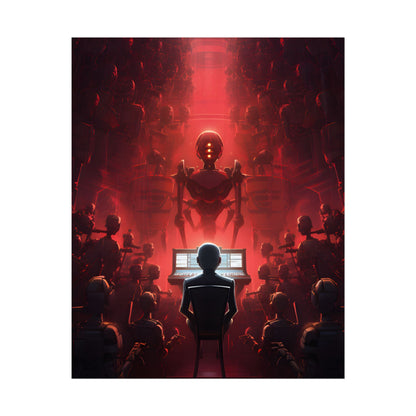 Robot Symphony: Futuristic Music Art - Poster