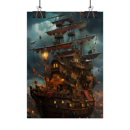 Swashbuckling Time-Traveling Pirates: Traditional Pirate Art - Poster