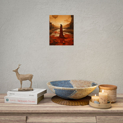 Serene Landscape: Peaceful Water Scene with Green Trees - Poster
