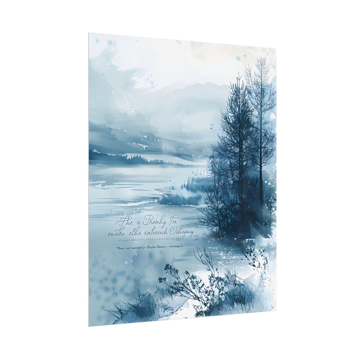 Peaceful Serenity: Winding River and Forest Reflections - Poster