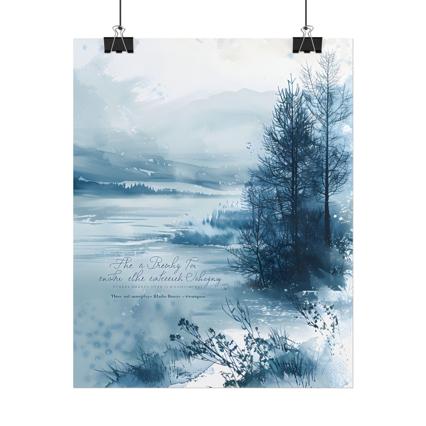 Peaceful Serenity: Winding River and Forest Reflections - Poster