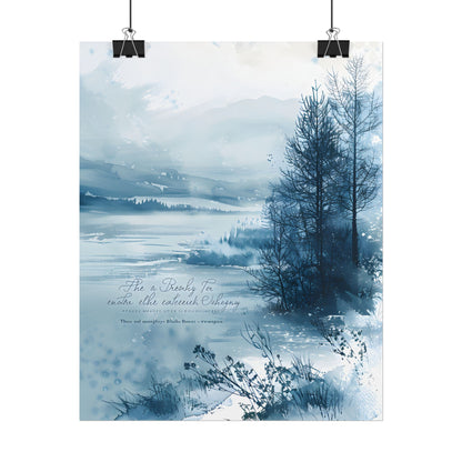 Peaceful Serenity: Winding River and Forest Reflections - Poster