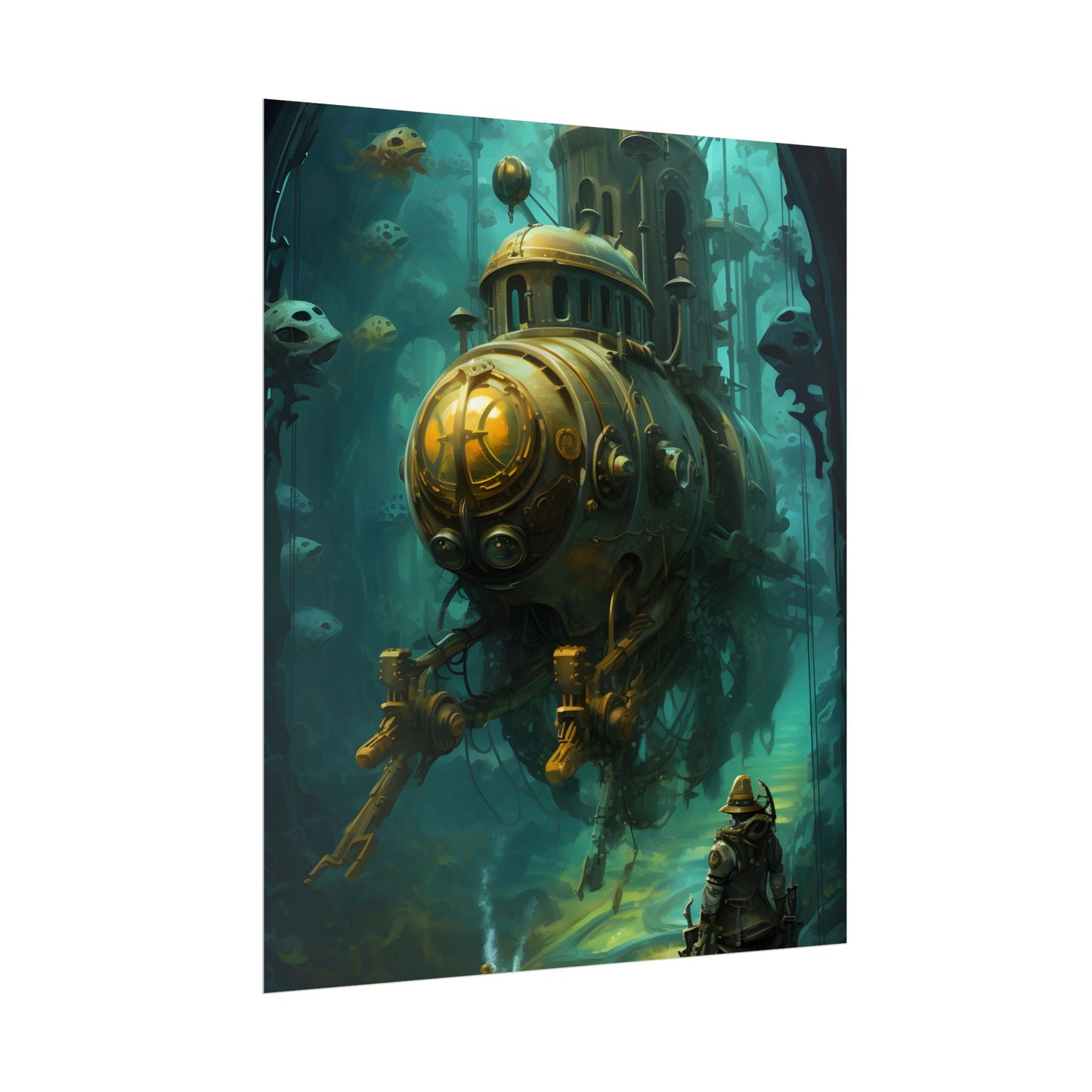 Underwater Steampunk Adventure: A Hero's Quest for Discovery - Poster