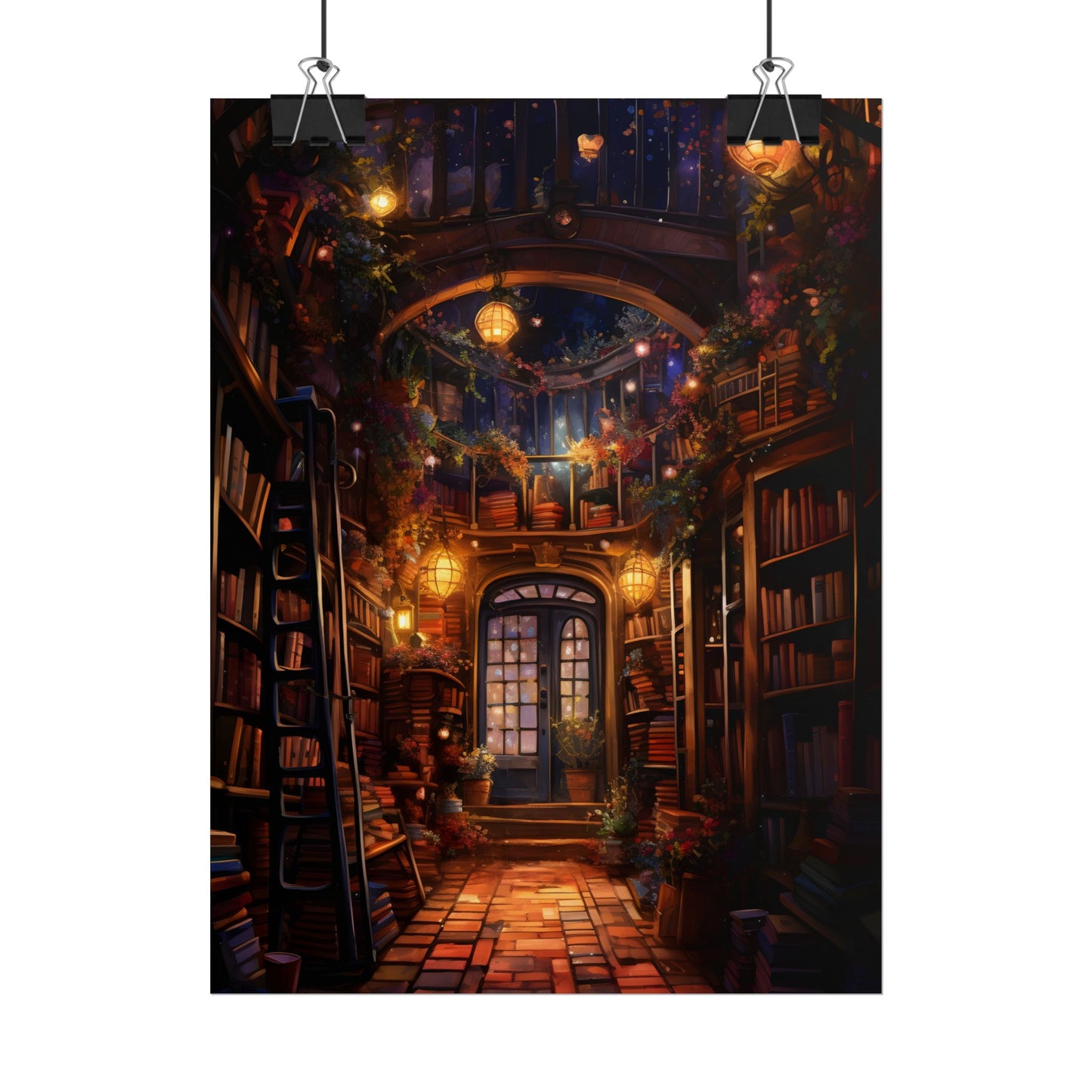 Magical Bookshop: Cozy Charming Bookstore Art - Poster