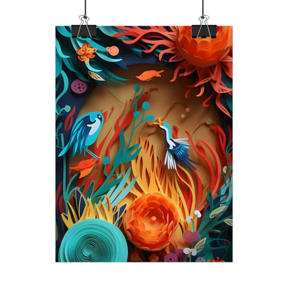 Eye-Catching Paper Quilling Indian Landscape Artwork - Poster