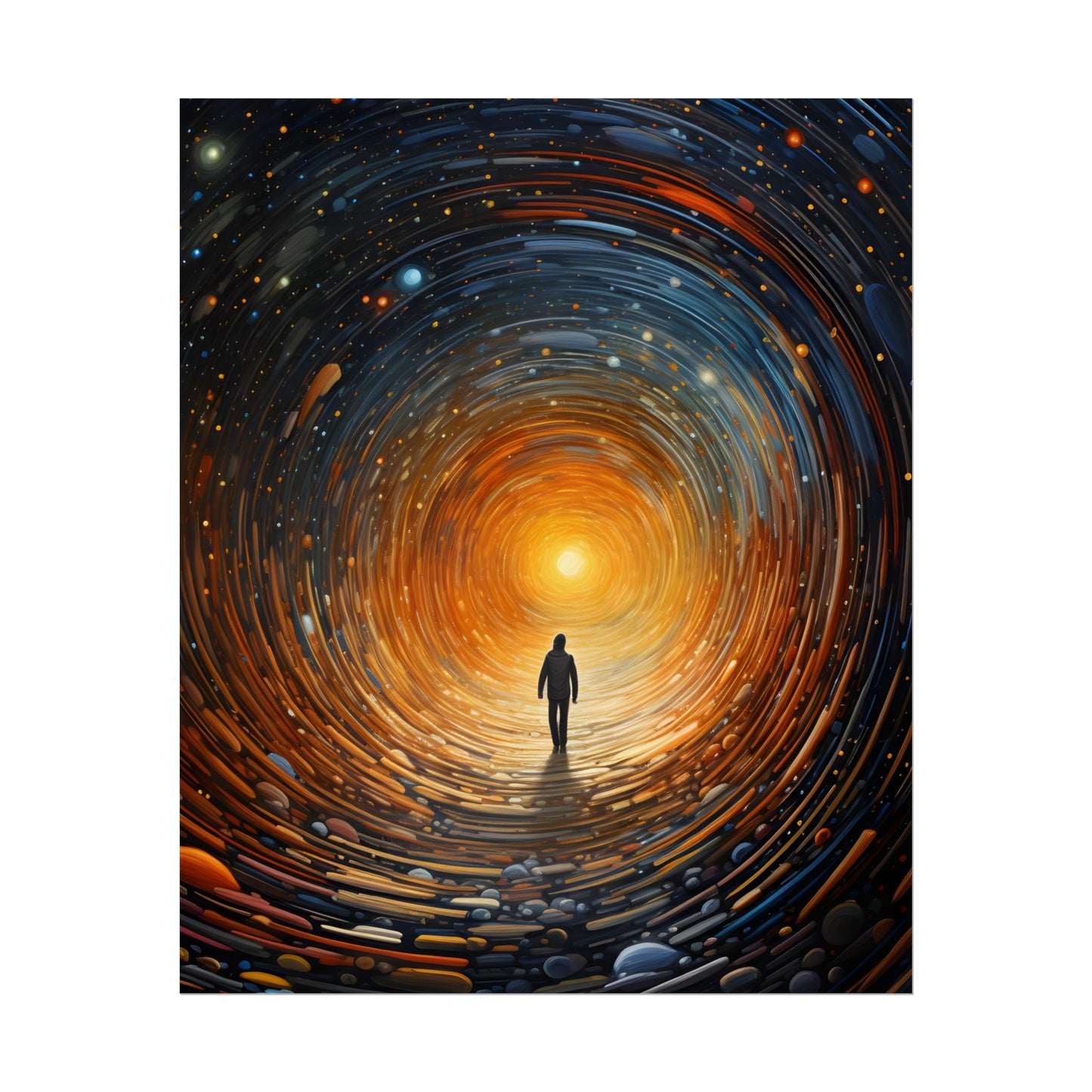 Space-Time Explorer: Intergalactic Adventure Digital Art - Poster