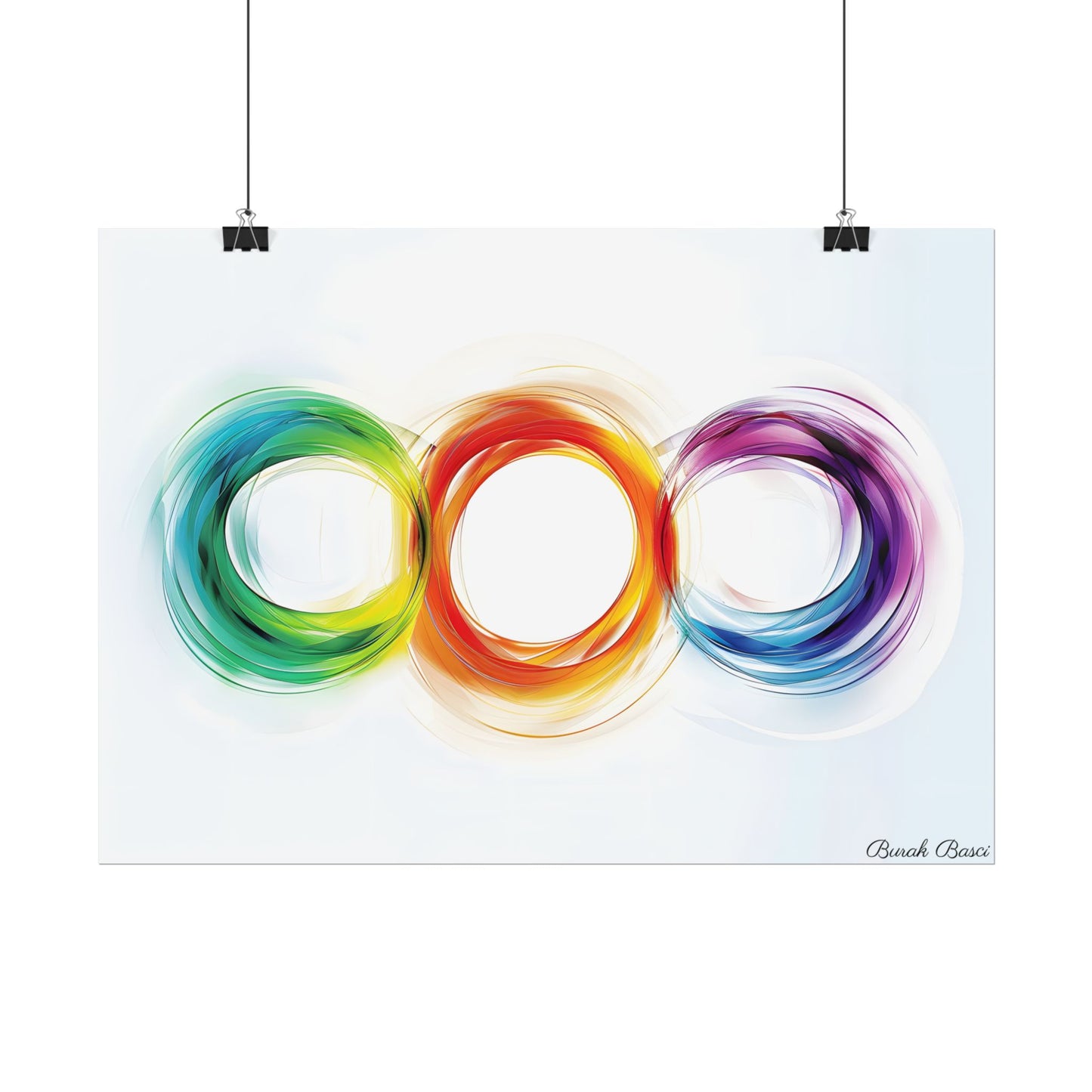 Colorful Swirls: Graphic Art Design - Poster