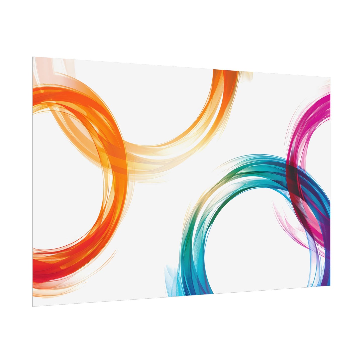 Swirling Abstract Colors: Vibrant Digital Artwork - Poster